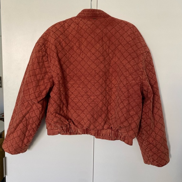 Free People Reversible Quilted Jacket - Red and Orange - Picture 5 of 6